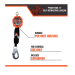 Malta Dynamics – C7201-G2 Pygmy SRL, 11 ft Dyneema Web, Steel Snap Hook, Single Leg Self-Retracting Lifeline - MD-C7201-G2