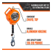 Malta Dynamics – C8001 Razorback SRL, 30 ft Galvanized Steel Cable, Carabiner & Snap Hook, Fall Arrest Lifeline - MD-C8001