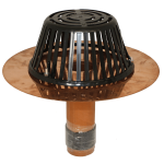 Marathon 6 in. Copper-Tite Drain w/Anti-Backup Seal BCTS69, Marathon Copper-Tite, 6-inch retrofit roof drain, copper retrofit drain, anti-backup seal, large flange roof drain, ABS clamping ring, polyethylene strainer