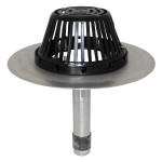 Marathon Alum Fast Flow Drain w/Clamping Ring & Expanding Tape Seal Aluminum Fast Flow Drain w/ Clamping Ring & Tape Seal, BFF200-SCR, BFF300-SCR, BFF400-SCR, spun aluminum body, clamping ring, expanding tape anti-backup, 2-4 inch retrofit drain