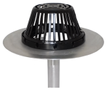 Marathon Alum Fast Flow Drain w/Clamping Ring Aluminum Fast Flow roof drain w clamping ring, BFF200CR, BFF300CR, BFF400CR, spun aluminum body, ABS clamping ring, tape seal, retrofit/direct-connect, polyester strainer