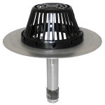 Marathon FF275-SCR Alum Fast Flow Roof Drain w/Clamp Ring & Foam Tape Seal FF275-SCR, Marathon Aluminum Fast Flow roof drain, clamping ring roof drain, foam tape seal roof drain, spun aluminum roof drain, retrofit roof drain