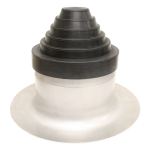 Marathon Roofing Products Uniboot Uniboot, BUNIBOOT, roof penetration seal, EPDM boot, spun aluminum base, watertight pipe flashing, 3-7? pipe size, maintenance-free seal