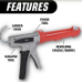 Newborn, #208D Octogun Drip-Free Caulk Gun – Integrated Tooling - 321-208D