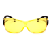  OTS #S3530SJ - Safety Glasses Black Frame/Indoor/Outdoor Mirror Lens - Amber