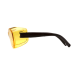  OTS #S3530SJ - Safety Glasses Black Frame/Indoor/Outdoor Mirror Lens - Amber