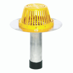 Portals Plus 66601, 66101 - 2 in. Alum Reroof Drain w/Alum Dome Portals Plus, 66101, 66601, 2-inch aluminum ReRoof drain, aluminum dome strainer, retrofit roof drain, spinning flange roof drain, tape seal drain, rubber seal drain