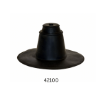Portals Plus - Small Pipe Boot,  42100, 42130, 42500, 1"-3" Portals Plus, 42100, small pipe boot, black EPDM pipe flashing, roof penetration seal, Snaplock clamp, round-base boot, pipe vent flashing, EPDM roof flashing, 60 mil EPDM