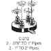 Portals Plus 24025, Alumi-Flash Extra Tall Base w/212 Black Cap - POR-24025