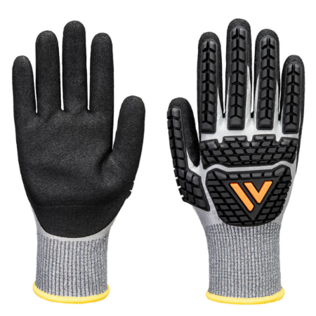Portwest AP54 - Impact F13 Nitrile Waterproof Glove A6 Gray/Black