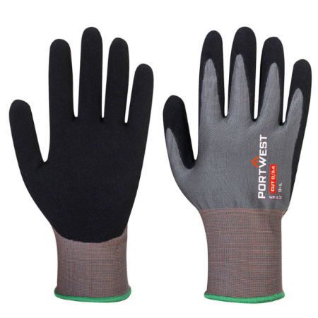 Portwest CT45-CT Cut D18 Nitrile Glove A4 Gray/Black