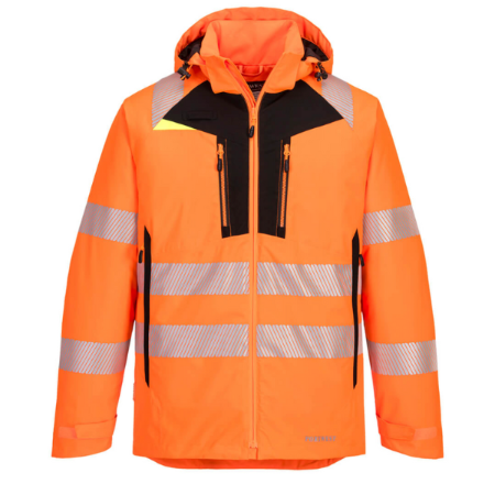 Portwest DX461-DX4 Hi-Vis Winter Jacket Orange/Black