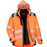 Portwest PW365-PW3 Hi-Vis 3-in-1 Jacket Orange/Black