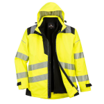 Portwest PW365-PW3 Hi-Vis 3-in-1 Jacket Yellow/Black