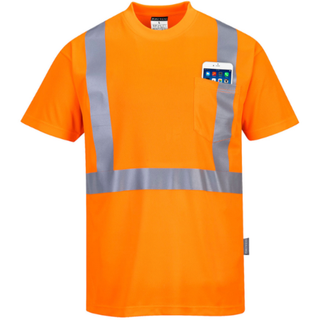  Portwest S190 - Hi-Vis Pocket T-Shirt, Orange