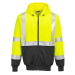 Portwest UB315 - Hi-Vis Contrast Zipped Hoodie, Yellow/Black