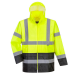 Portwest UH443 - Hi-Vis Contrast Rain Traffic Jacket Yellow/Black - 