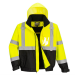 Portwest US364 - Hi-Vis 2-in-1 Contrast Bomber Jacket, Yellow/Black