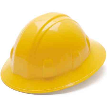 Pyramex HP24130 Full Brim, 4 Pt. Ratchet Suspension - Yellow