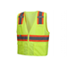 Pyramex Hi-Viz All Mesh Safety Vest with Contrasting Reflective Tape, Lime, XL - 345-RVZ2310XL