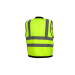 Pyramex RVZ28 Hi-Vis Vest with Black Trim and Zipper - 