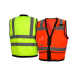 Pyramex RVZ28 Hi-Vis Vest with Black Trim and Zipper - 