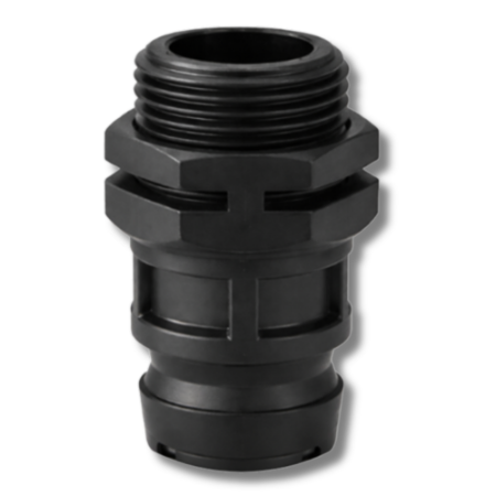 Quick Connect Fitting, Black, Male – For 15 Gallon Adhesive Drums