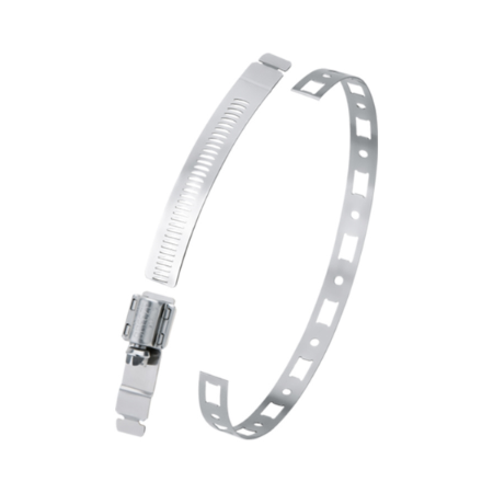 RACE 334-002 Build-A-Clamp Kit - 1/2" x 100 ft Banding, 25 Fasteners, 10 Splices, S40 Stainless Steel