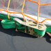 RACE - Safety Orange Skylight Nets with Green Web Strap and Ratchet, Portable - 