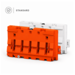 Remcon - Standard GuardSafe 42" Water-Filled Safety Barricade Remcon GuardSafe 42, GS42 barricade, water filled barrier, traffic barricade, construction barrier, longitudinal channelizing device, jobsite barrier, plastic safety barrier, REM-GS42-STANDARD-O, REM-GS42-STANDARD-N
