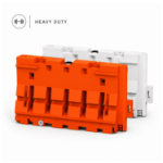 Remcon - Heavy-duty GuardSafe 42" Water-Filled Safety Barricade Remcon GuardSafe 42, GS42 barricade, water filled barrier, traffic barricade, construction barrier, longitudinal channelizing device, jobsite barrier, plastic safety barrier