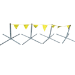Tie Down 65002 Folding Warning Line System - 100 ft. of High-Visibility Warning Line w/ Pennants and 4 Support Legs
