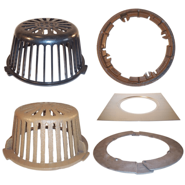 Jay R. Smith Mfg. Co. – 1310 Dome Roof Drain, Cast Iron Body with Dome & Accessories