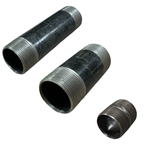 RACE - Steel Pipe Nipples with Spacing for Wrench, Male Ends kettle accessories, steel connectors, metal pipes, nipples, 