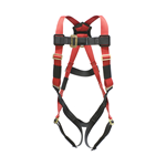 Super Anchor Safety 6001-R - Fall Arrester Full Body Harness, Red Webbing w/ Rear D-Ring super anchor safety, 6001-R, 6001-RS, 6001-RM, 6001-RL, 6001-RXL, fall arrester, full body, harness, red webbing
