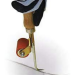AJC 170-PR Pick & Roll Combo Tool - Roofing Seam Roller / Seam Tester w/ Wood Handle