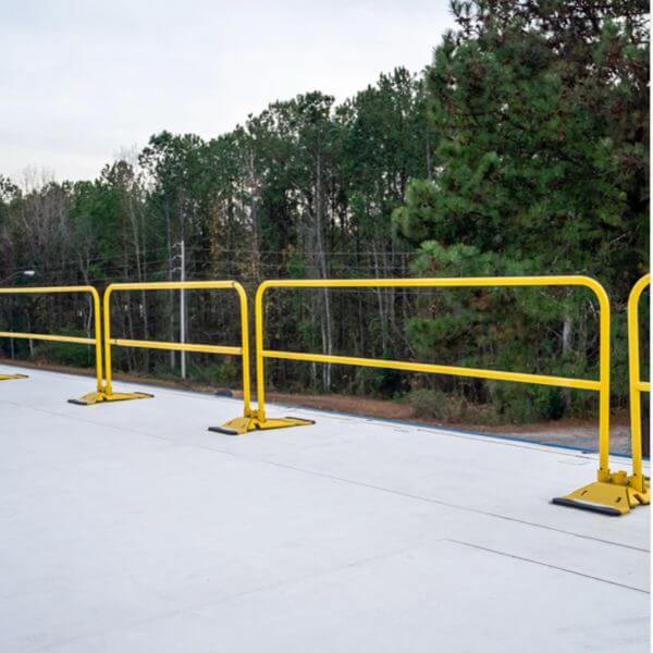Yellow Safety Guard Rails Tie Down 70758 Universal Guardrail - 10 ft. Highly Visible Safety Rail ...