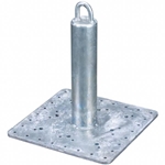 Tie Down 70870-L16 18 in. Screw-On Commercial Roof Anchor with 16 in. x 16 in. Base Tie Down Engineering, 70870-L16, 18 inch, screw on, commercial roof anchor, 16x16 base