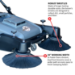 Tomahawk TOS38 38" Commercial Push Sweeper - TOM-TOS38