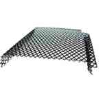 US Aluminum - Ultra Flo - Small Hole - Step Down - 4 ft Gutter Protection - Black Finish Step down, Ultra Flo, Ultra flow, Small hole, small, gutter protection, gutter cover, gutter guard, clog prevention, gutter vent, 4 foot, 4, four foot, four, USA-5UFSD,USA-6UFSD, USA-7UFSD