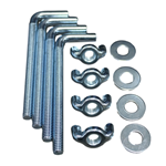 Wade Style 3/8 "L" Hookbolt Package 317-25R, 317-31R, Bolts, Drain Bolts, Drain Accessories