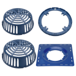 Zurn Z100 Dome + Accessories Zurn Z100, Z100-PD poly dome, Z100-CD cast iron dome, Z100-CC clamping ring, Z100-DP deck plate