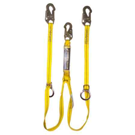 Guardian Fall Protection 01291 Adjustable 6Ft. Double Leg, Tie-Back Lanyard