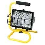 Voltec 500 Watt Halogen Work Light Voltec 500W halogen work light, quartz halogen portable light, SJTW 18/3 cord work light, jobsite lighting, SKU 08-00209