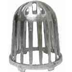 5 in. Cast Aluminum Strainer C1-1870, Marathon 5-inch aluminum strainer, cast aluminum dome, roof drain strainer, 5? drain cover, aluminum roof drain dome