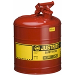 Justrite, #7150100 Type I Red Gas Can - 5 Gal.   