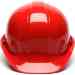  Pyramex HP16020 Cap Style, 6 Pt. Snap Lock Suspension - Red