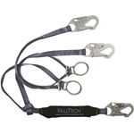 FallTech, #826082D ViewPack Lanyard, 3 Snap Hooks, Tie Back D-rings, 6 ft. 