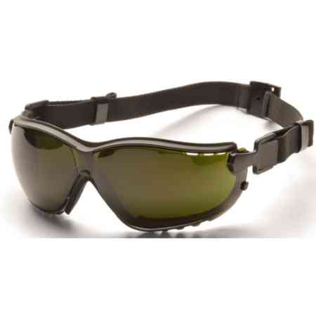 Pyramex GB1850SFT V2G Safety Glasses-Black Frame 5.0 IR Filter Lens