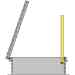 JL Industries LP-6 EZ-Up Folding Ladder Safety Post – 34 5/8 × 1-1/2, Galvanized Steel